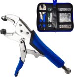 Heavy Duty Snap Fasteners Kit, Snap Fastener Pliers for Metal Snaps Installation on Boat Cover/Canvas/Carpet/Leather, Snap Fastener Tool with Screw Snap& Stainless Steel 15mm Marine Snaps-by MinliGUY